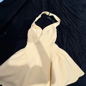 Chic Cream Backless Dress